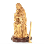 Virgin Mary Holding Sleeping Baby Jesus, 13.8" Wooden Masterpiece Carving