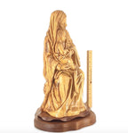 Virgin Mary Holding Sleeping Baby Jesus, 13.8" Wooden Masterpiece Carving