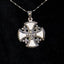 Jerusalem Cross Necklace with Gemstones (S), Sterling Silver Alisee Pattee