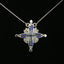 Two-Way Magnetic Star of Bethlehem Necklace with Blue Gemstones