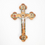 Wooden Crucifix Wall Cross Silver Jesus Olive Wood Handmade form the Holy Land  Abalone Mother of Pearl with souvenirs form the holy and  