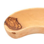 Olive wood tableware hand made in Bethlehem, three quarter view of the religious piece
