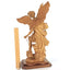 Archangel Michael Masterpiece, 20.1" Wooden Sculpture from Holy Land