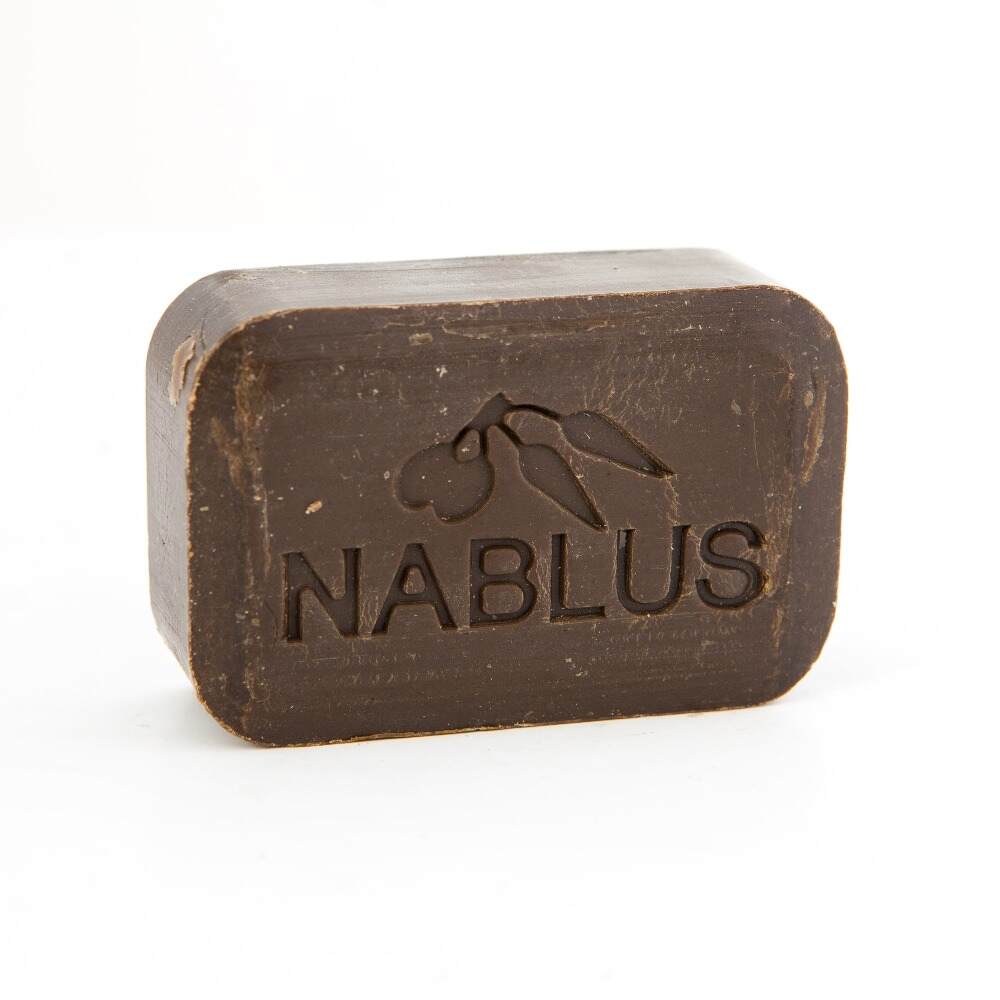Pure olive oil soap from Nablus Holy Land, side angle of the olive oil soap sculpture