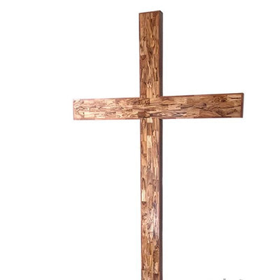 Large Olive Wood Cross with Standing Stepped Base - Specialty - Bethlehem Handicrafts