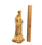 Moses with Staff, 11" Statue from Holy Land Olive Wood