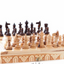 Unique Wooden Hand Made Chess Board and Set with Carved Pieces, Folding Portable Travel Board Made from Olive Wood grown in the Holy Land 