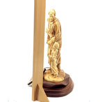 Saint Joseph with Child Jesus Christ Walking, 9.8" Carving from Holy Land Olive Wood