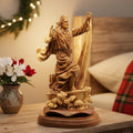 Jesus Christ "Calms The Storm", 10.6" Carved Wooden Sculpture