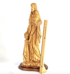 Jesus Christ "With The Children" Statue, 24" Olive Wood Carving Church Sculpture from the Holy Land