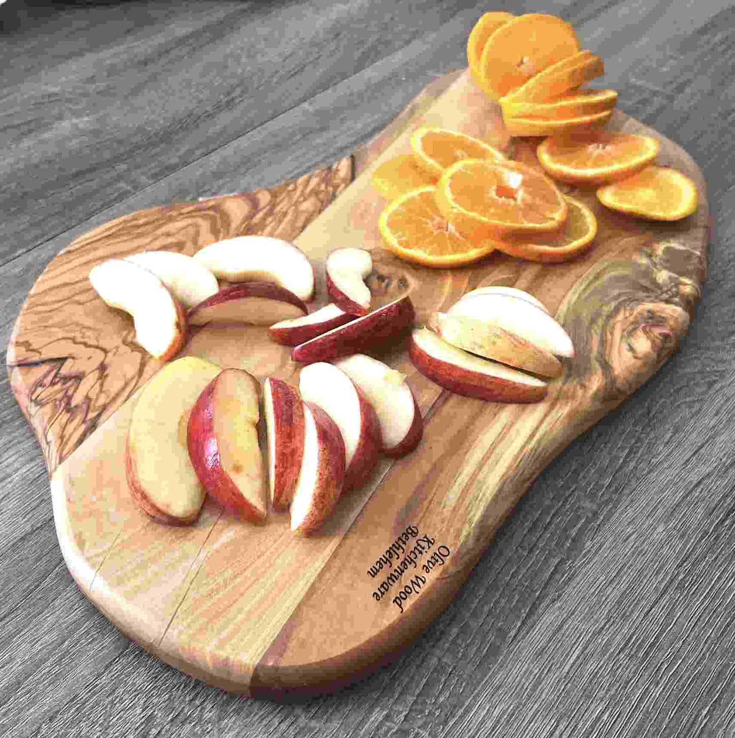 Unique Wooden Cutting Board / Charcuterie Board Handmade from Olive Wood Grown in Holy Land