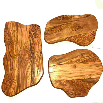 Wooden Cutting Boards / Charcuterie Board ( Set of 3) Handmade from Olive Wood Grown in Holy Land