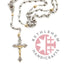 Gold and Silver (Light Gray) Plated Rosary with Holy Land Soil