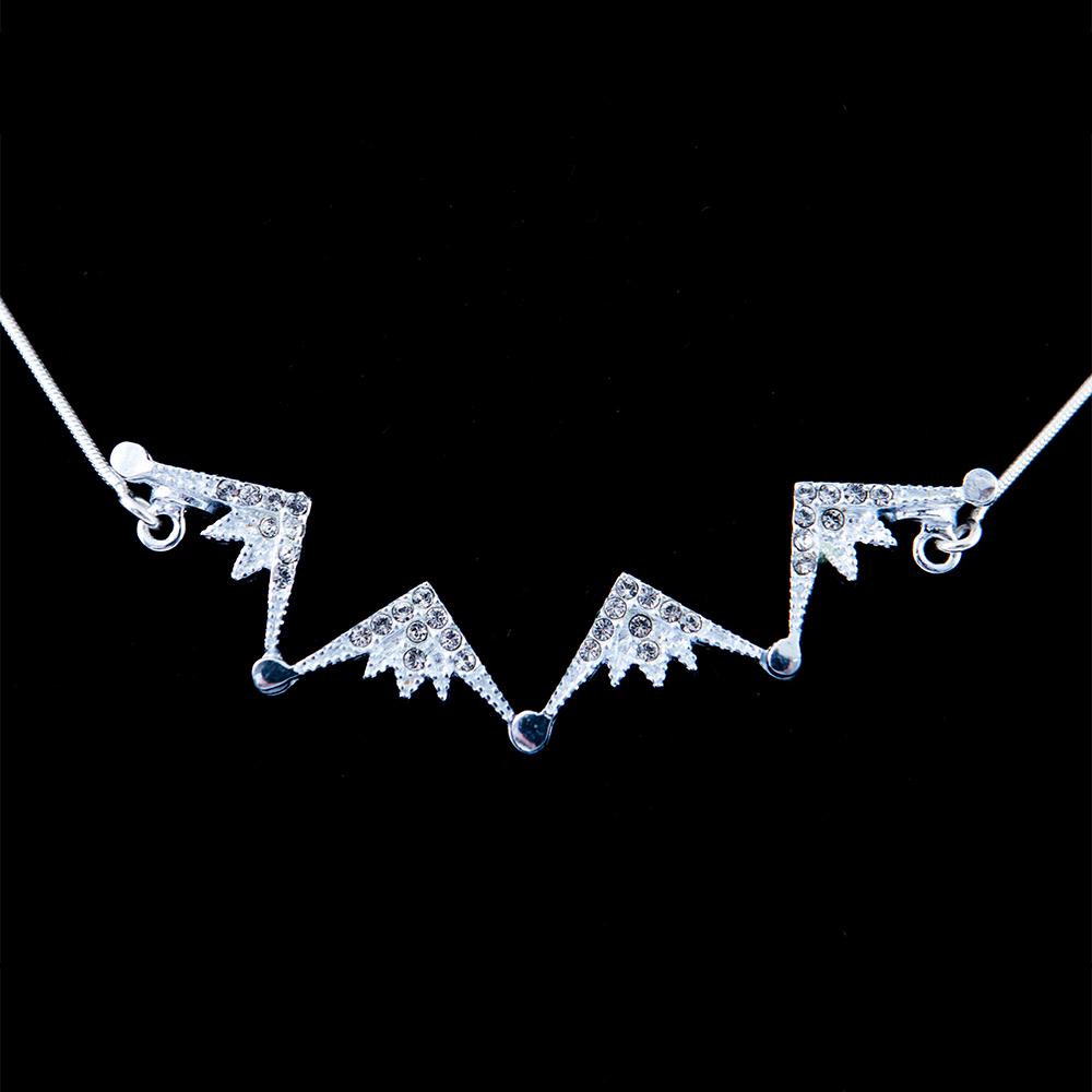 Two-Way Magnetic Star of Bethlehem Necklace (White Gemstones) - Jewelry - Bethlehem Handicrafts