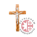 Olive Wood INRI Crucifix - Wall Hangings - Bethlehem Handicrafts