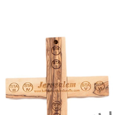 Hand Carved Olive Wood Cross - Wall Hangings - Bethlehem Handicrafts