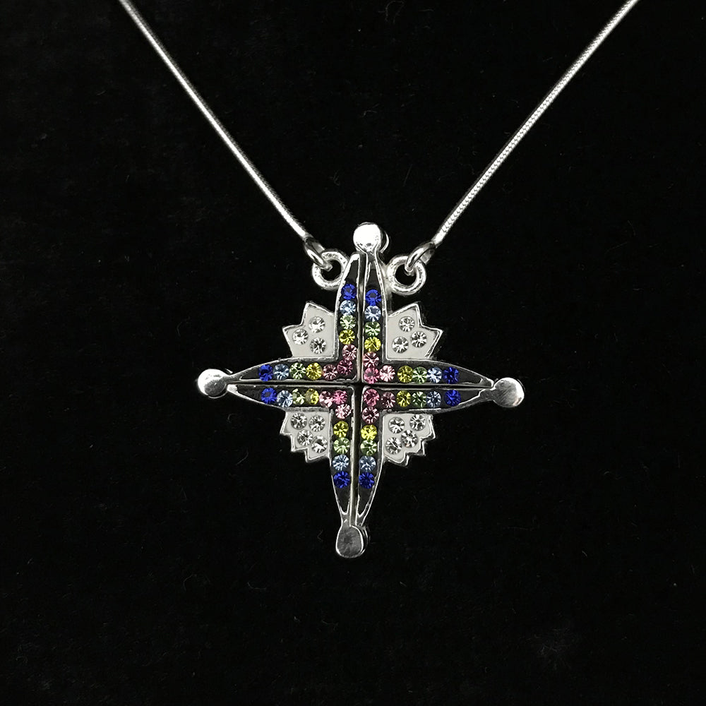 Two-Way Magnetic Star of Bethlehem Necklace (Colorful Gemstones) - Jewelry - Bethlehem Handicrafts