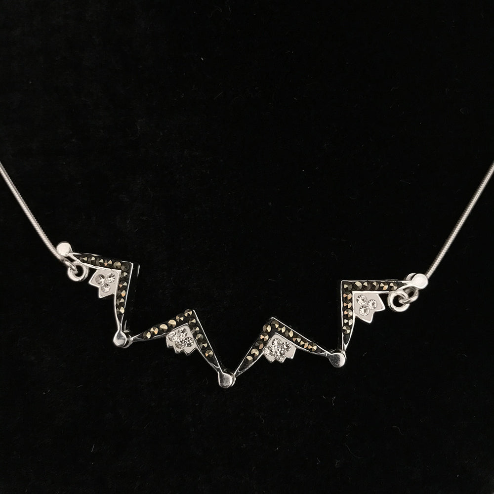Modern Two-Way Magnetic Star of Bethlehem Necklace with Gemstones - Jewelry - Bethlehem Handicrafts