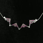 Two-Way Magnetic Star of Bethlehem Necklace (Pink Gemstones) - Jewelry - Bethlehem Handicrafts