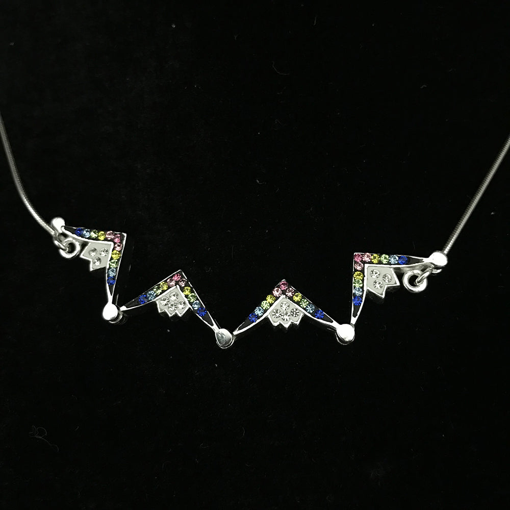 Two-Way Magnetic Star of Bethlehem Necklace (Colorful Gemstones) - Jewelry - Bethlehem Handicrafts