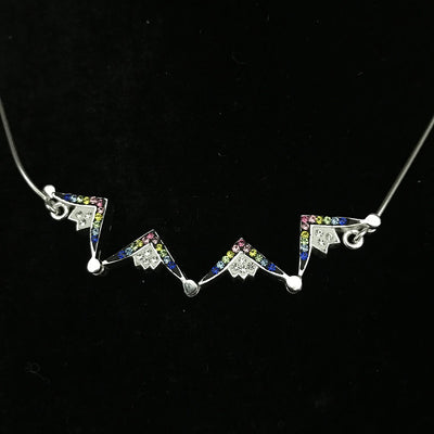 Two-Way Magnetic Star of Bethlehem Necklace (Colorful Gemstones) - Jewelry - Bethlehem Handicrafts