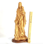 Jesus Christ "With The Children" Statue, 24" Olive Wood Carving Church Sculpture from the Holy Land