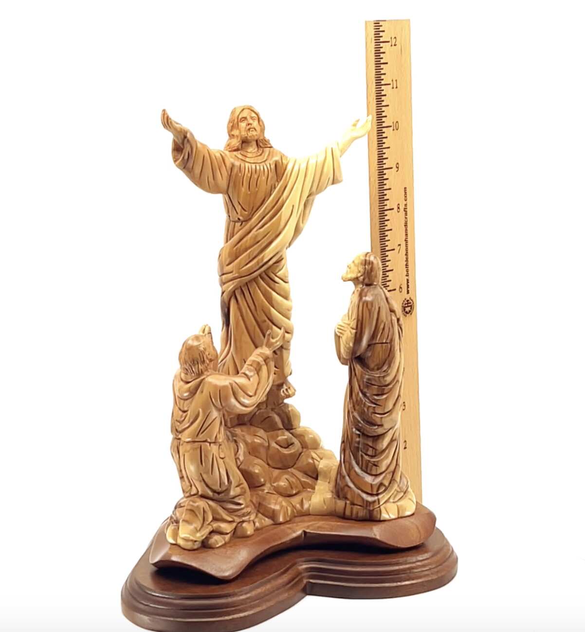 Jesus Christ "Ascension into Heaven" Carving, 11" Holy Land Olive Wood Statue