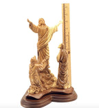 Jesus Christ "Ascension into Heaven" Carving, 11" Holy Land Olive Wood Statue