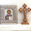 Beautiful Jesus Christ Silver Icon with  Silver Golden Color Frame