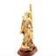 Saint John the Baptist Statue, 11" Carved Olive Wood from Holy Land