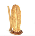 Virgin Mary “Our Lady of Guadalupe” Statue, 20.7" Carving from Holy Land Olive Wood