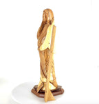 Virgin Mary  "Our Lady Mother of Hope" Abstract Statue, 22.5"Olive Wood Carving from Holy Land