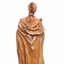 Back of St. Joesph Statue, Polished Hand Carved Olive Wood Christ Sculpture with Unique Grains Masterpiece Art 