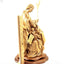 Nativity Scene Sculpture with Holy Family Holding Baby Jesus Christ, 16" Carving Masterpiece from Holy Land Olive Wood, Made in Bethlehem