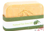 Pure olive oil soap from Nablus Holy Land, side angle of the olive oil soap sculpture