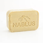 Pure olive oil soap from Nablus Holy Land, three quarter view of the religious piece