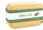 Pure olive oil soap from Nablus Holy Land, side angle of the olive oil soap sculpture