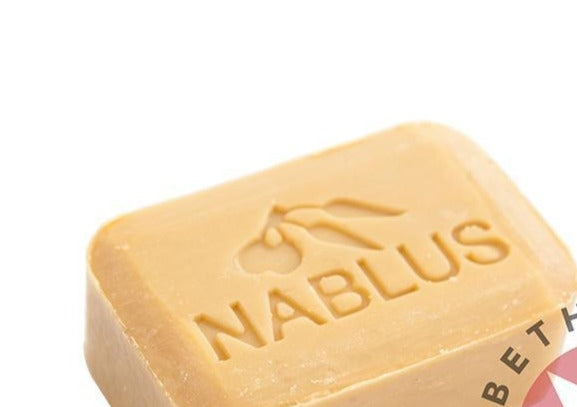 Pure olive oil soap from Nablus Holy Land, back view of the olive oil soap sculpture