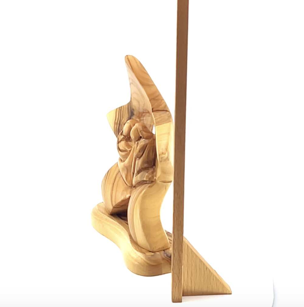 Nativity Manager Scene with The Holy Family " Star Shaped", 6.7" Olive Wood Ornament from Holy Land