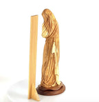 Virgin Mary with Baby Jesus, 19.3" Carved from the Holy Land Olive Wood