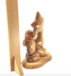 Holy Family "Nativity Star" Wooden Carving, 7.1" Abstract