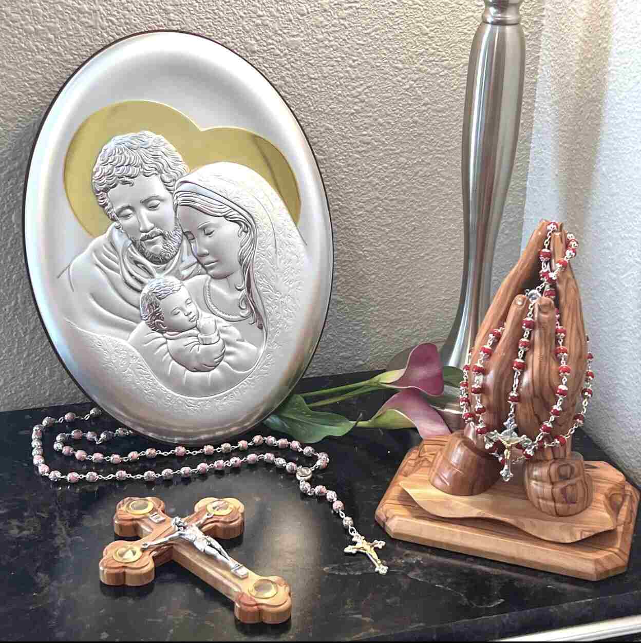 Handmade Bone Decorations Virgin Mary and offers Jesus Christ