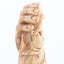 Hand of God Protecting Girl Sculpture from Olive Wood with Mahogany Base