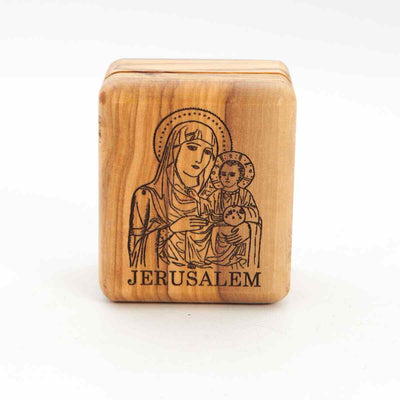 Virgin Mary Olive Wood Box (Jerusalem)