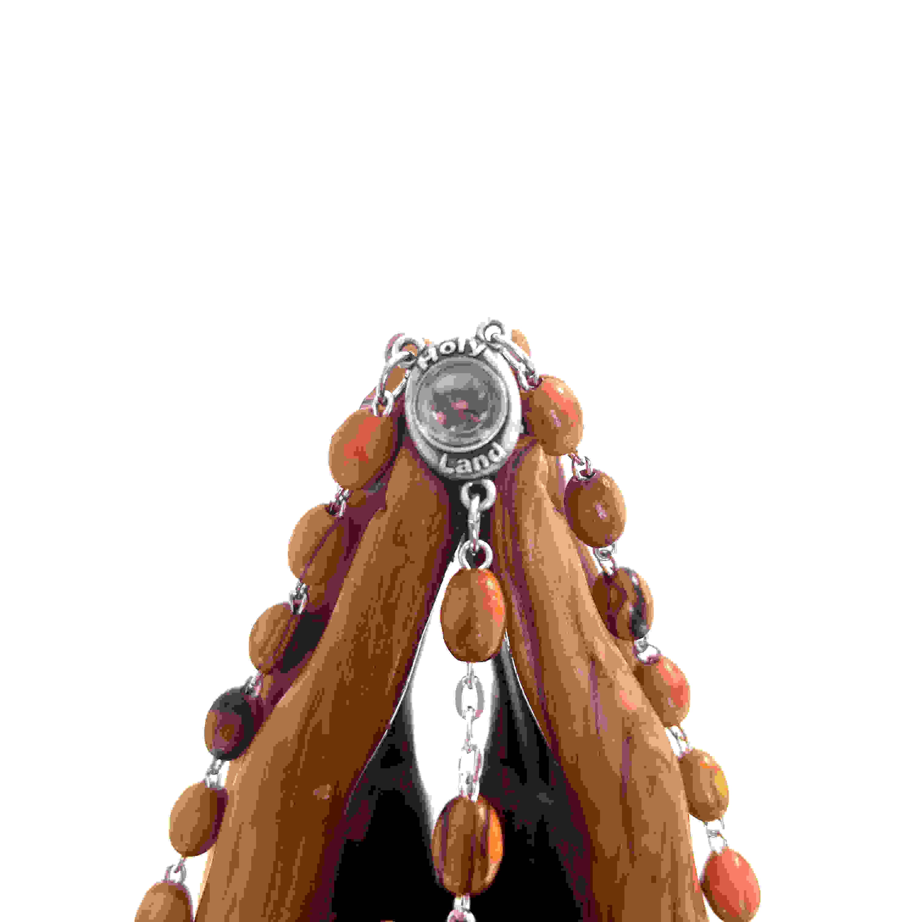 Rosary, 22.4",  Smooth Oval Beads, Holy Land Olive Wood