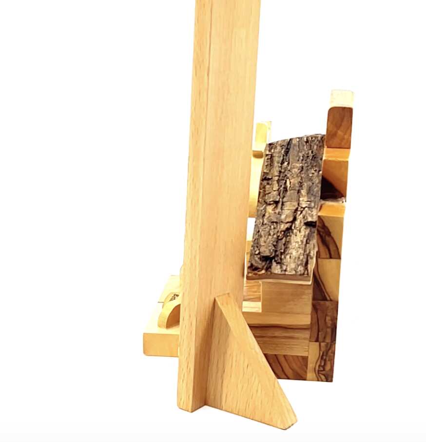 Rustic Olive Wood Nativity Scene, 4.5" with Natural Edges