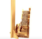 Rustic Nativity Scene with Natural Wooden Edges, 9.1"