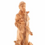 Saint Francis of Assisi Holding Large Cross , Patron of Animals Statue, 19 Inch Tall Masterpiece,  Hand Carved Sculpture with Unique Grain , Fox , Deer, Bird on Shoulder