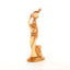 Tall Image of The Samaritan Woman at the Water Wall Carrying Pot, Carving in Olive Wood