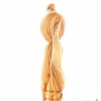 religious olive wood statue hand carved in Bethlehem, 8.6 inch back view of the olive wood sculpture